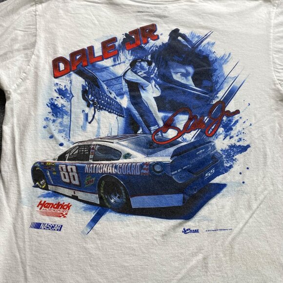 Chase Authentics Dale Jr. NASCAR T-Shirt Mens L Double Sided Big Graphics Racing - Picture 6 of 10